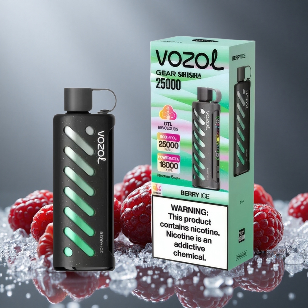 VOZOL Gear Shisha 25000パフ ベリーアイス デュアルメッシュ 1000mAh