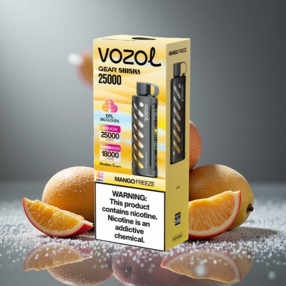 VOZOL Gear Shisha 25000パフ マンゴーフリーズ SiLCテック デュアルメッシュ