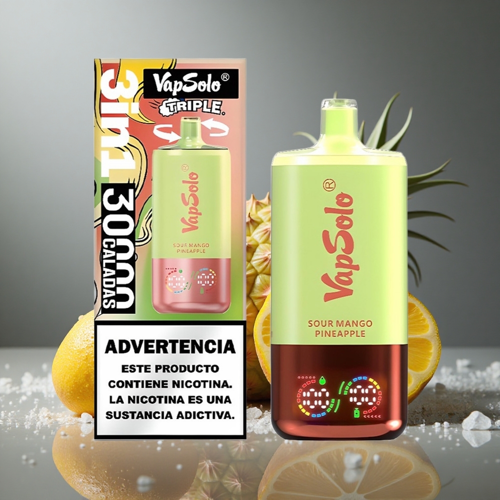 VapSolo Triple 30000パフ サワーマンゴーパイナップル 40ml タイプC