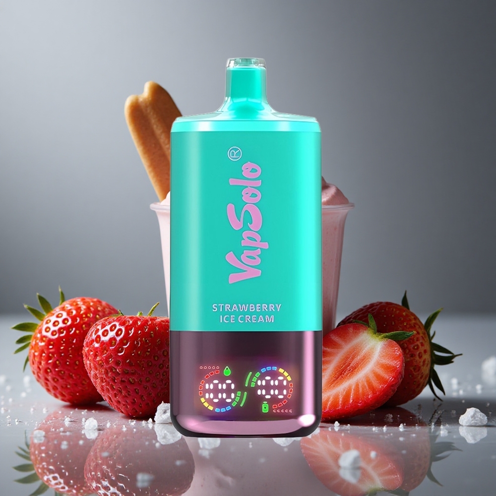 VapSolo Triple 30000パフ ストロベリーアイスクリーム 40ml タイプC