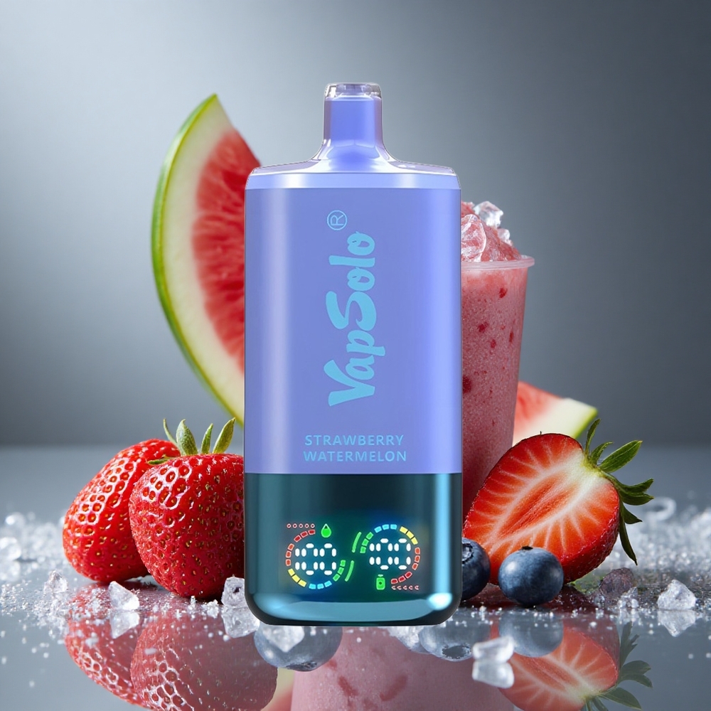 VapSolo Triple 30000パフ ストロベリーウォーターメロン＆ブルーベリーアイス 40ml 20mg/50mg ニコチン