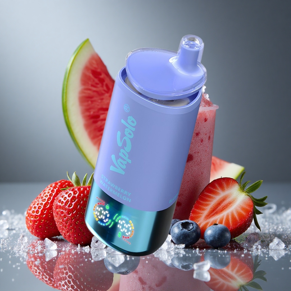 VapSolo Triple 30000パフ ストロベリーウォーターメロン＆ブルーベリーアイス 40ml 20mg/50mg ニコチン