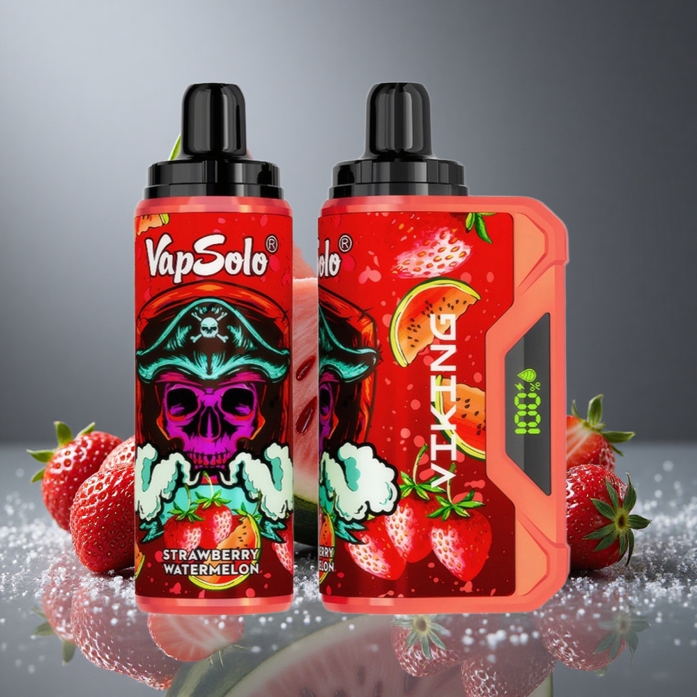 VapSolo VIKING 12000パフ ストロベリーウォーターメロン 22ml