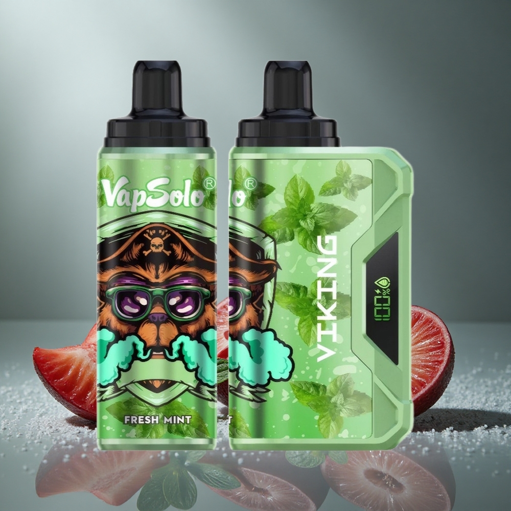 VapSolo VIKING 12000パフ ディスポーザブルベイプ フレッシュミント 22ml 20/50mg/ml ニコチン
