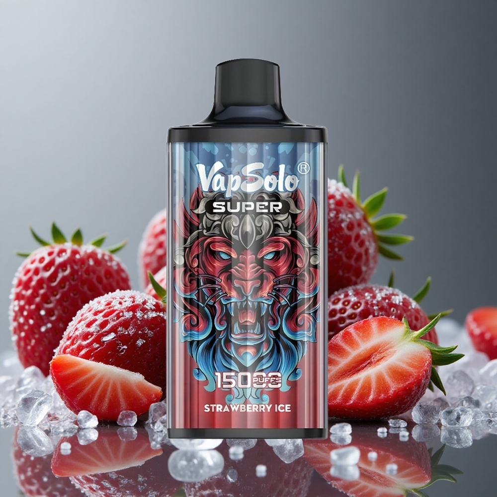 Vapsolo Super 15000パフ ストロベリーアイス 40ml 850mAh