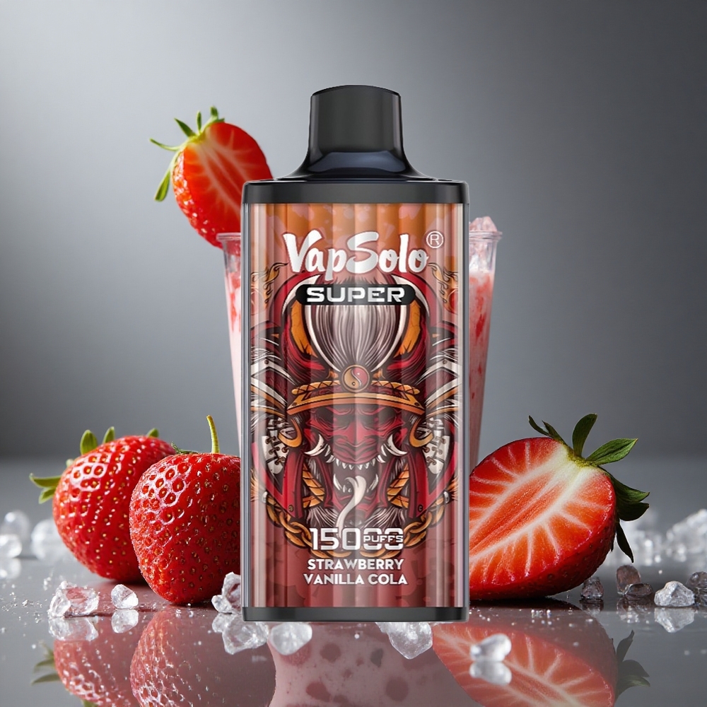 Vapsolo Super 15000パフ ストロベリーバニラコーラ 850mah 40ml