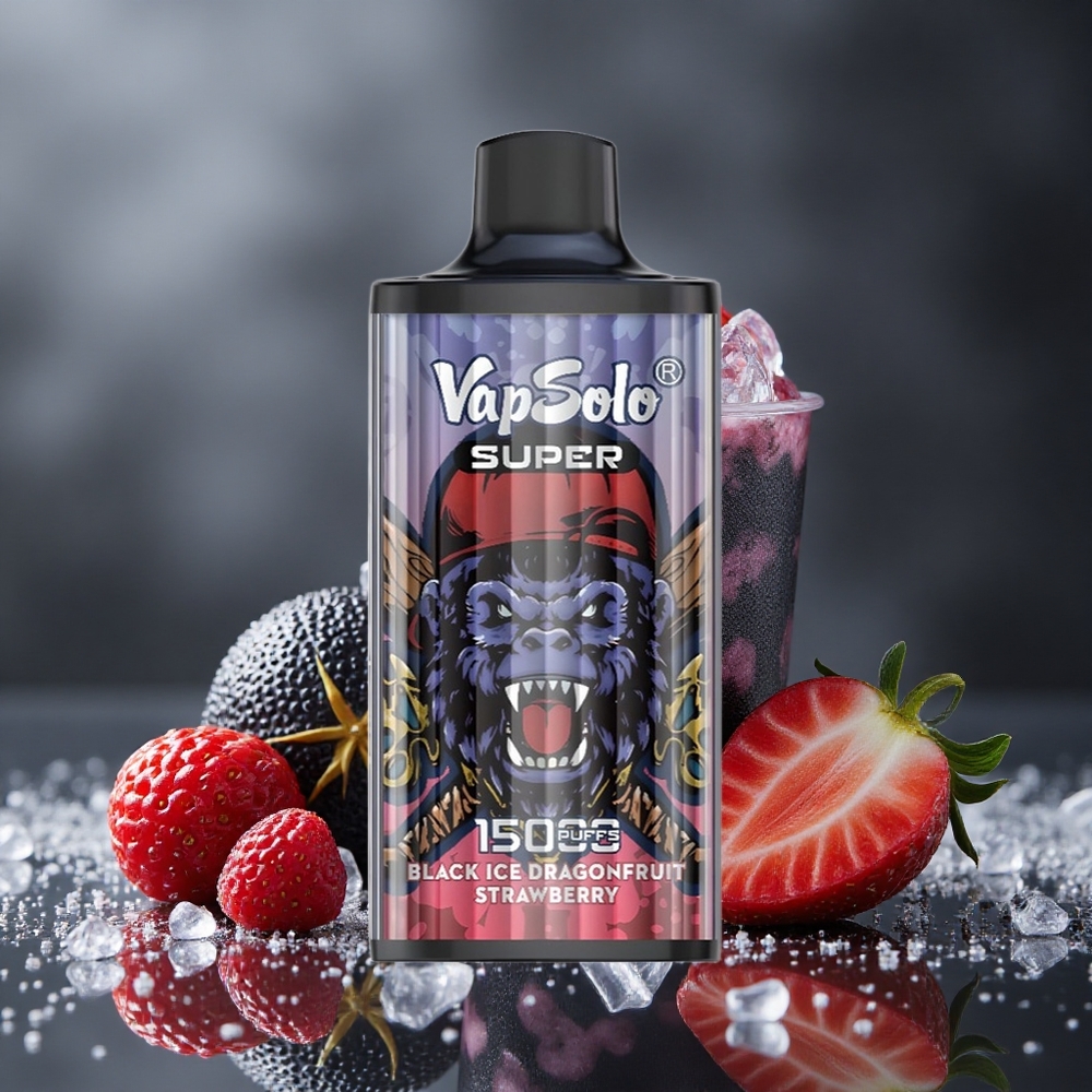 Vapsolo Super 15000パフ ブラックアイスドラゴンフルーツストロベリー 40ml 850mAh