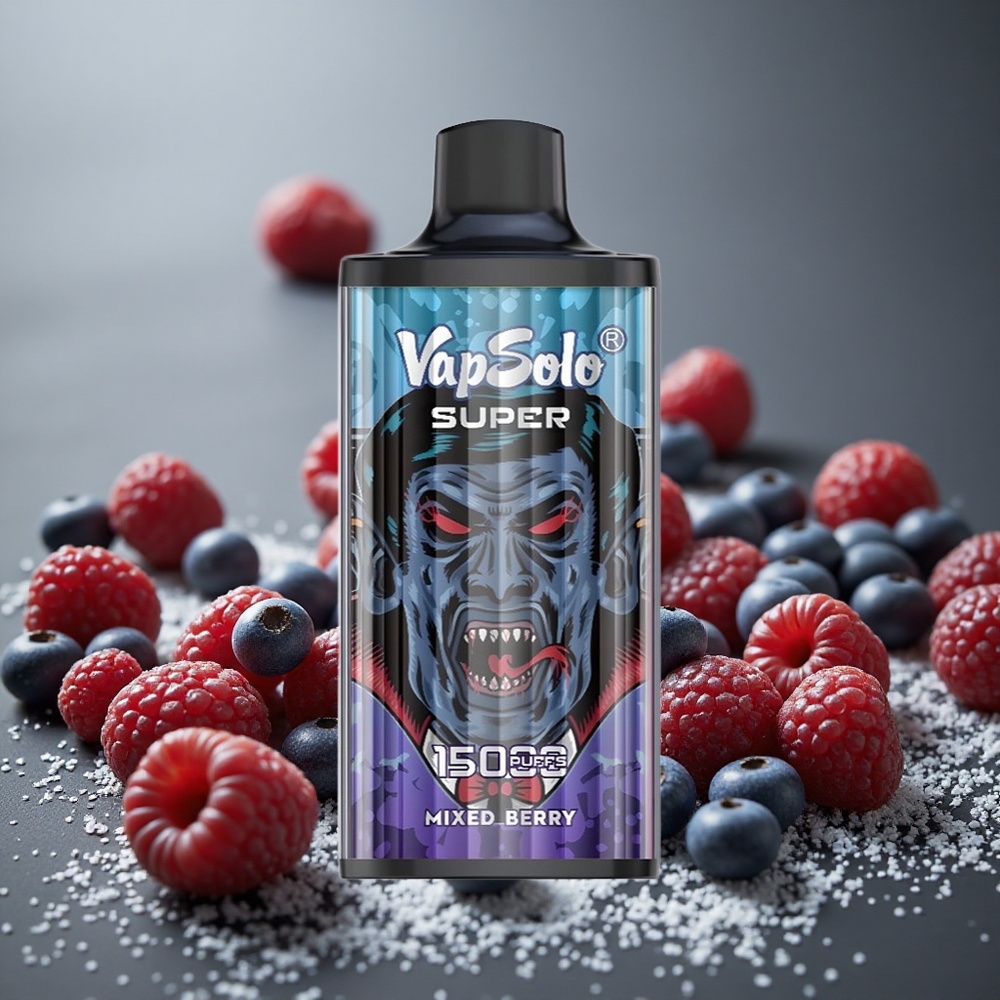 Vapsolo Super 15000パフ ミックスベリー 850mAh 40ml