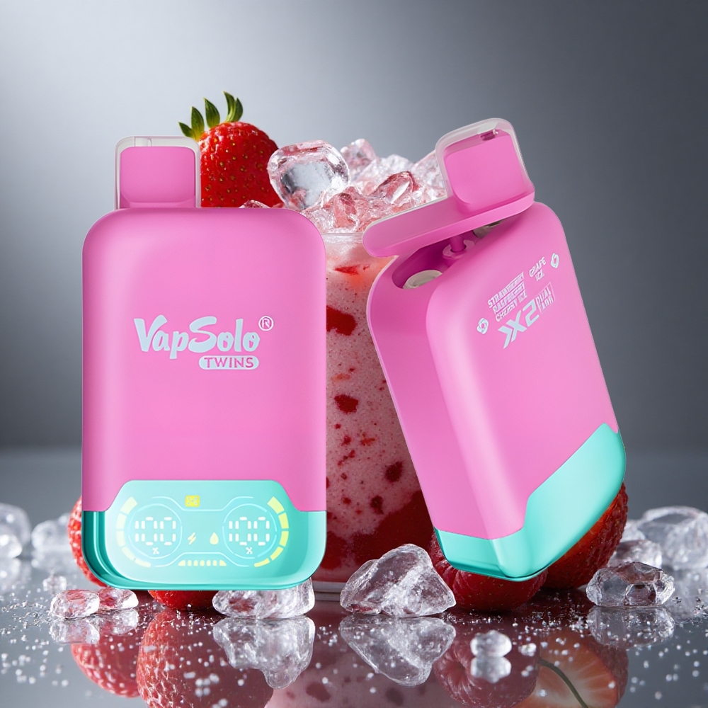 Vapsolo Twins 20000 パフ ストロベリーラズベリー チェリーアイス＆グレープアイス 40ml 2タンク
