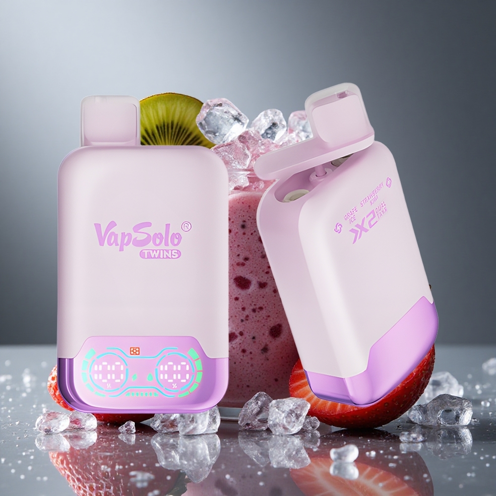 Vapsolo Twins 20000パフ グレープアイス  ストロベリーキウイ 40ml 2タンク