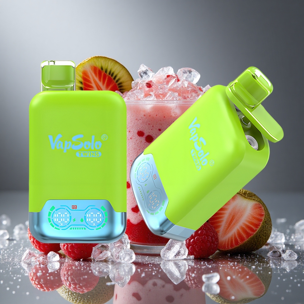 Vapsolo Twins 20000パフ ストロベリーキウイ＆ストロベリーレッドチェリーアイス 40ml 2タンク