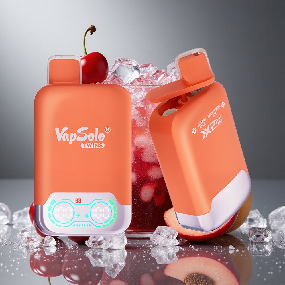 Vapsolo Twins 20000パフ チェリーコーラ  ジューシーピーチアイス 40ml 2タンク