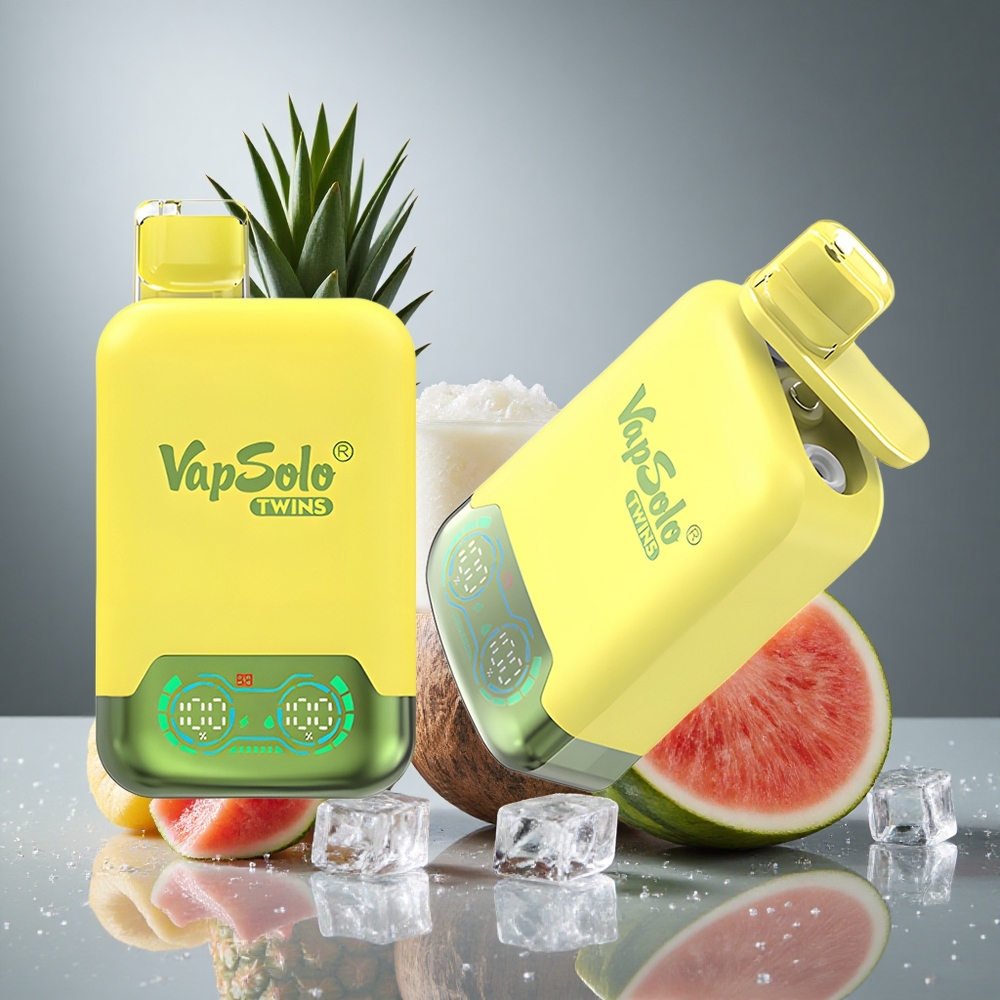 Vapsolo Twins 20000パフ パイナップルココナッツ＆ウォーターメロンアイス 40ml 2タンク