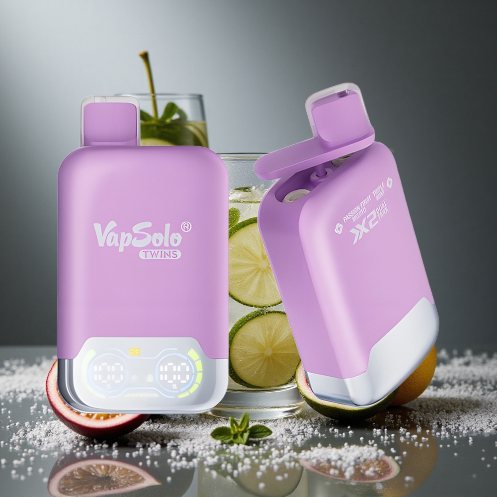 Vapsolo Twins 20000パフ パッションフルーツモヒート  トリプルミント 40ml 20/50mg/ml ニコチン