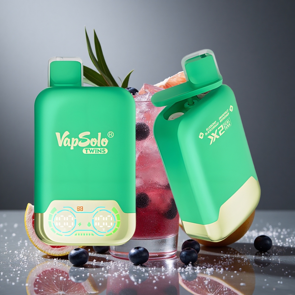 Vapsolo Twins 20000パフ ブルーベリー黒スグリ＆グレープフルーツ 40ml 2タンク
