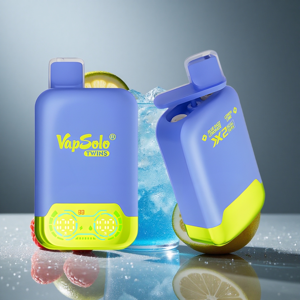 Vapsolo Twins 20000パフ ブルーラズレモネード＆レモンライム 40ml 20mg/50mg ニコチン