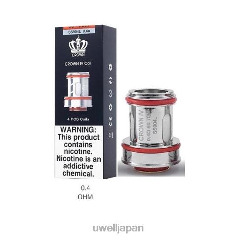 UWELL CROWN 4 交換用コイル（4個パック） | UWELL 公式 デュアルコイル0.4オーム J0X2T183