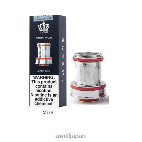 UWELL CROWN 4 交換用コイル（4個パック） | UWELL ベイプ un2 デュアルメッシュ 0.23Ω J0X2T184
