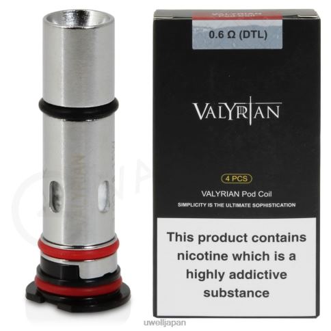 UWELL VALYRIAN ポッド交換用コイル (4 パック) | UWELL ベイプ 0.6オームdtl J0X2T34