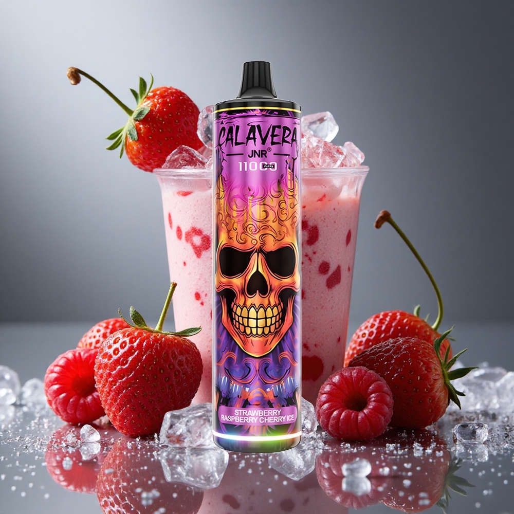 JNR Calavera 11000 パフ ストロベリーラズベリーチェリーアイス Type-C充電ポート 21ml E-リキッド容量